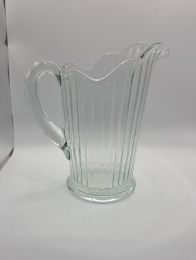 Mckee Clear Glass Prism Pitcher 1860 - 1920